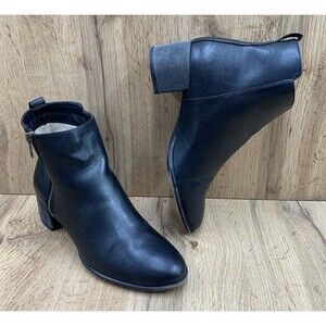 SOUL Naturalizer Richy Zip Womens Faux Leather Block Heel Ankle Boots Size 7.5 M